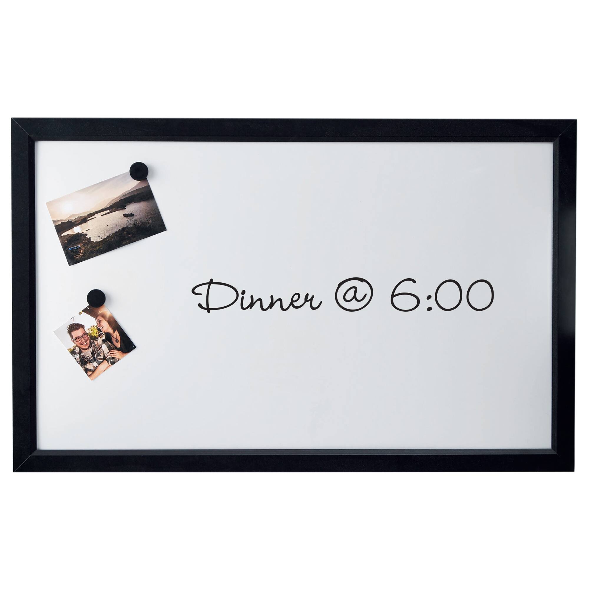 22" x 35" Black Framed Magnetic Dry Erase Board by B2C®